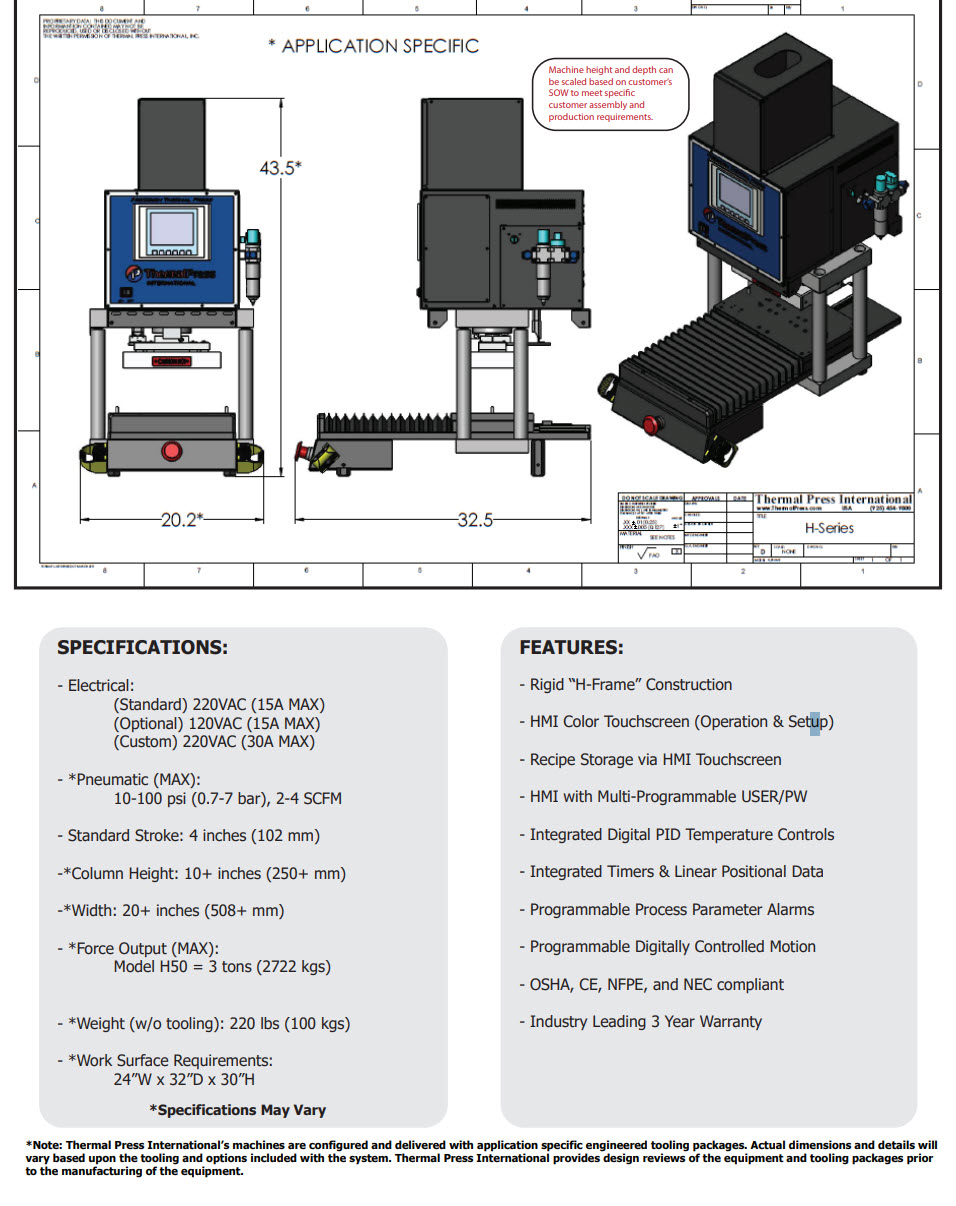 3 Ton Thermal Press International Press • Used Thermal Press International C50MM Press - Image 7