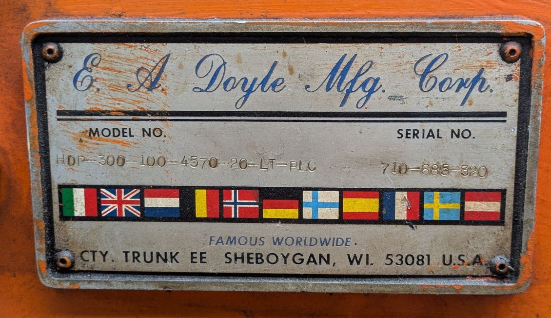 300 Ton Doyle Press • Used Doyle HDP-300-100-4570-20-LT-PLC Press - Image 19