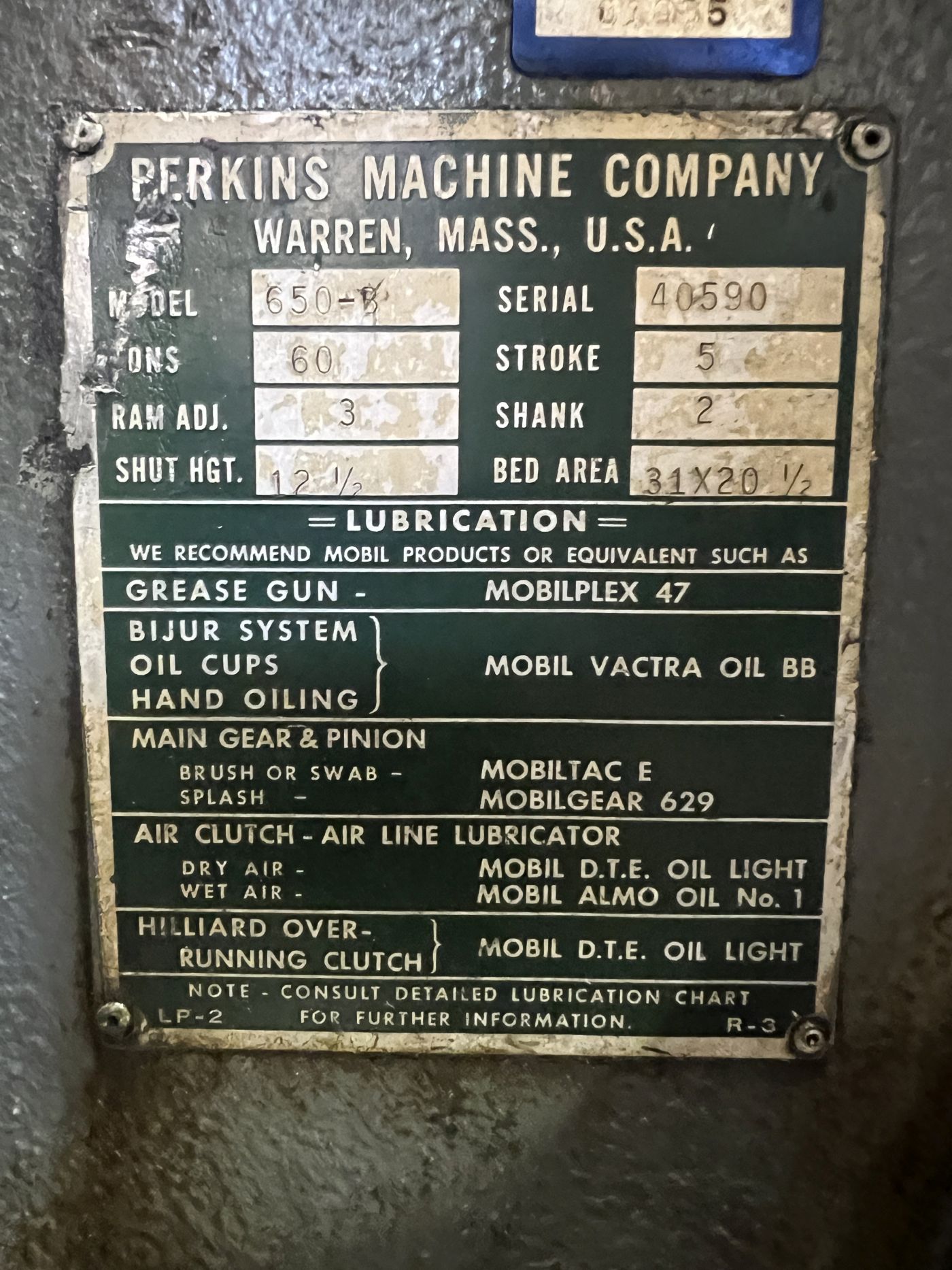 60 Ton Perkins Press • Used Perkins 650-B Press - Image 12