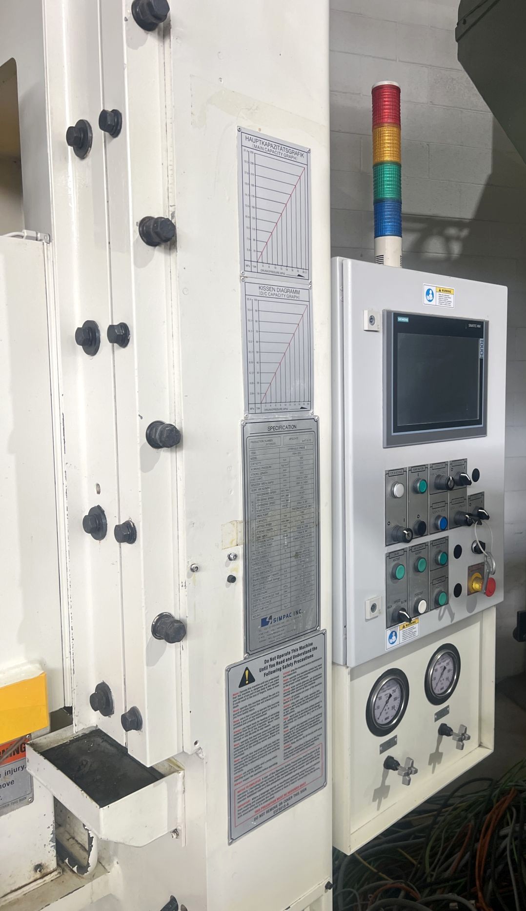 250 Ton Simpac Press • Used Simpac PDH-250 Press - Image 22
