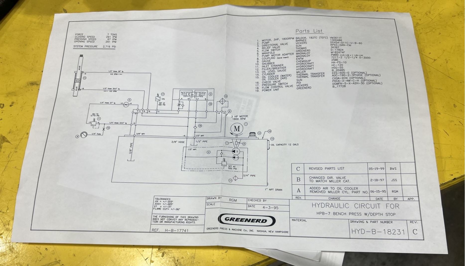 7 Ton Greenerd Press • Used Greenerd HPB-7 Press - Image 17