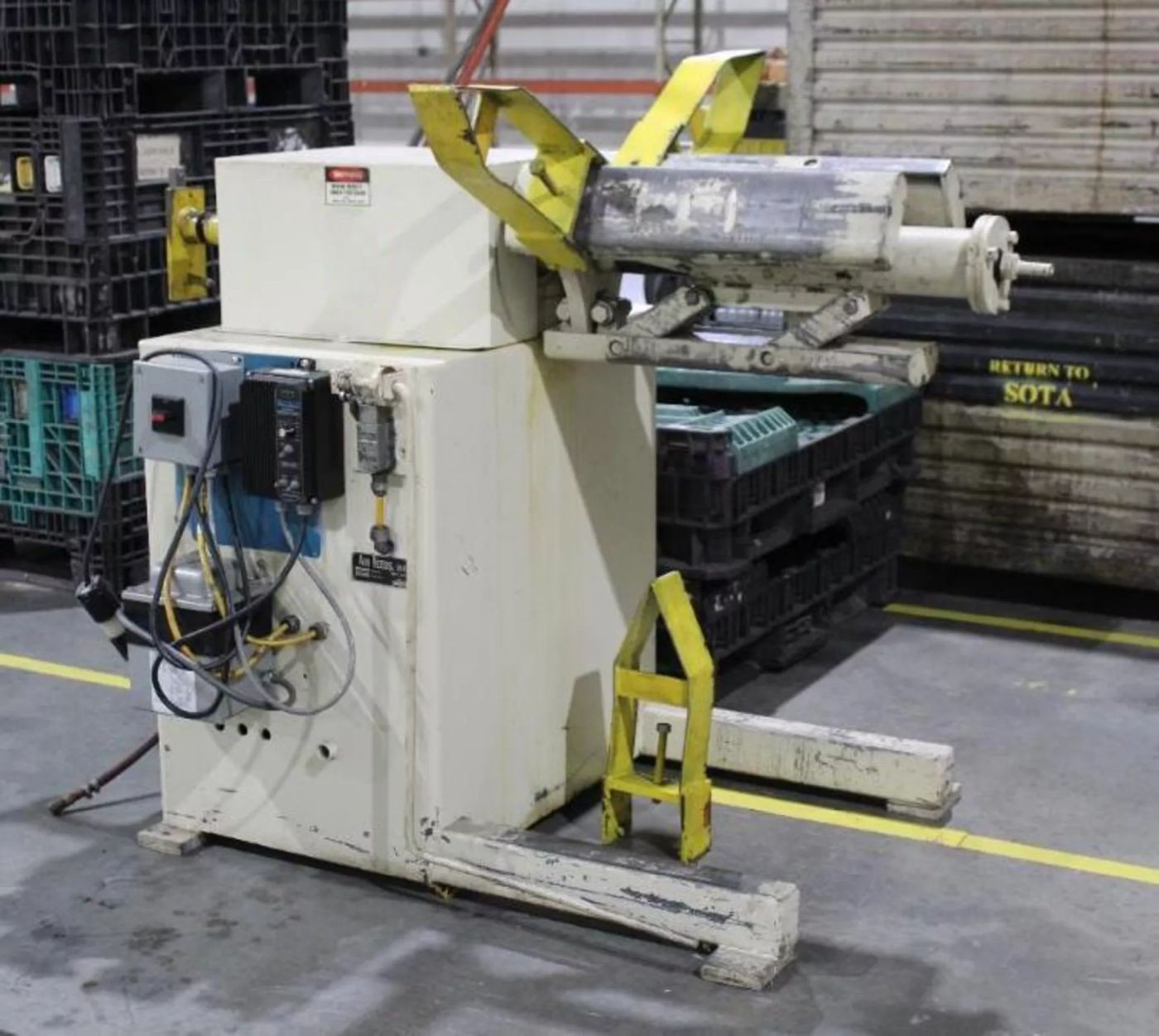 4,000 lbs. x 18" Wide Air Feeds, Inc. Motorized Reel