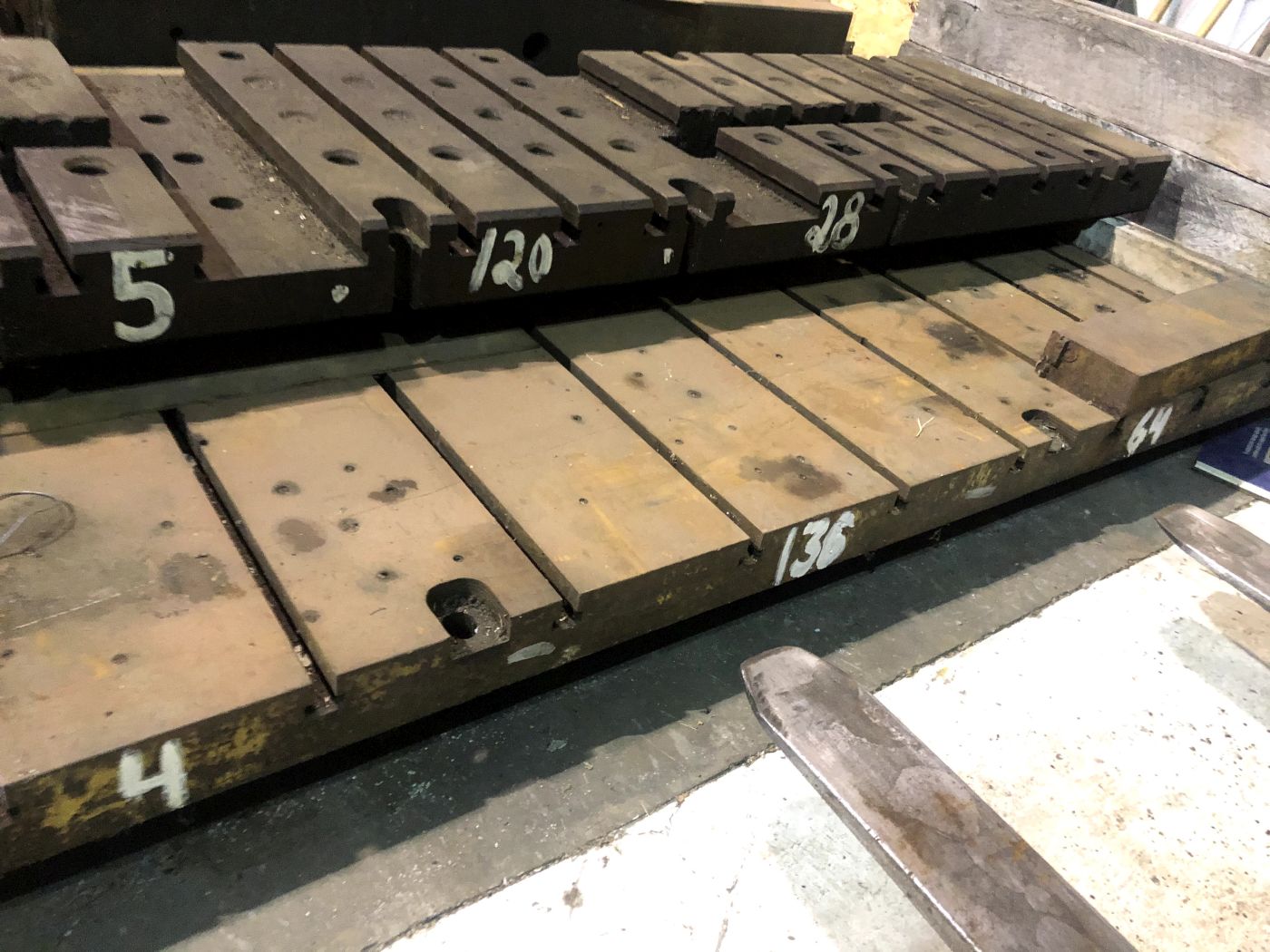120" x 28" T Slotted Bolster Plate - 5" Thick - Image 4