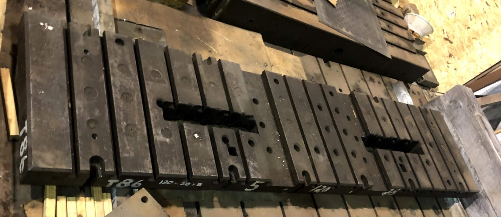 120" x 28" T Slotted Bolster Plate - 5" Thick - Image 5