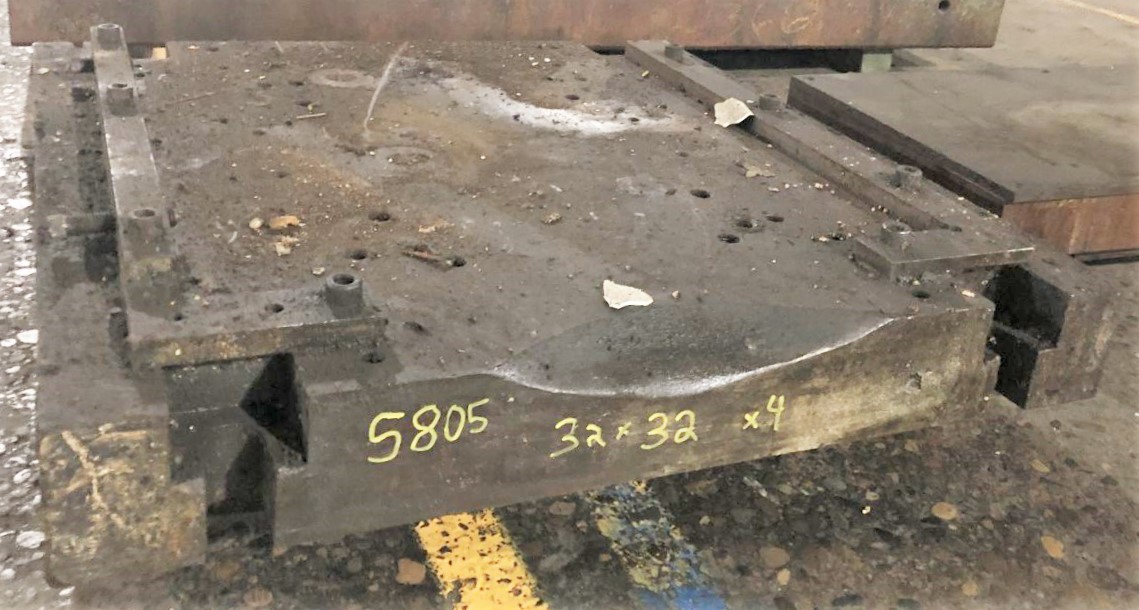 32" x 32" Solid Bolster Plate - 4" Thick