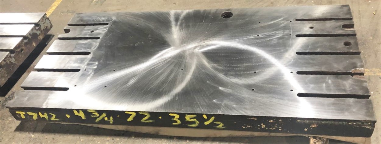 72" x 35.5" T Slotted Bolster Plate - 4.75" Thick