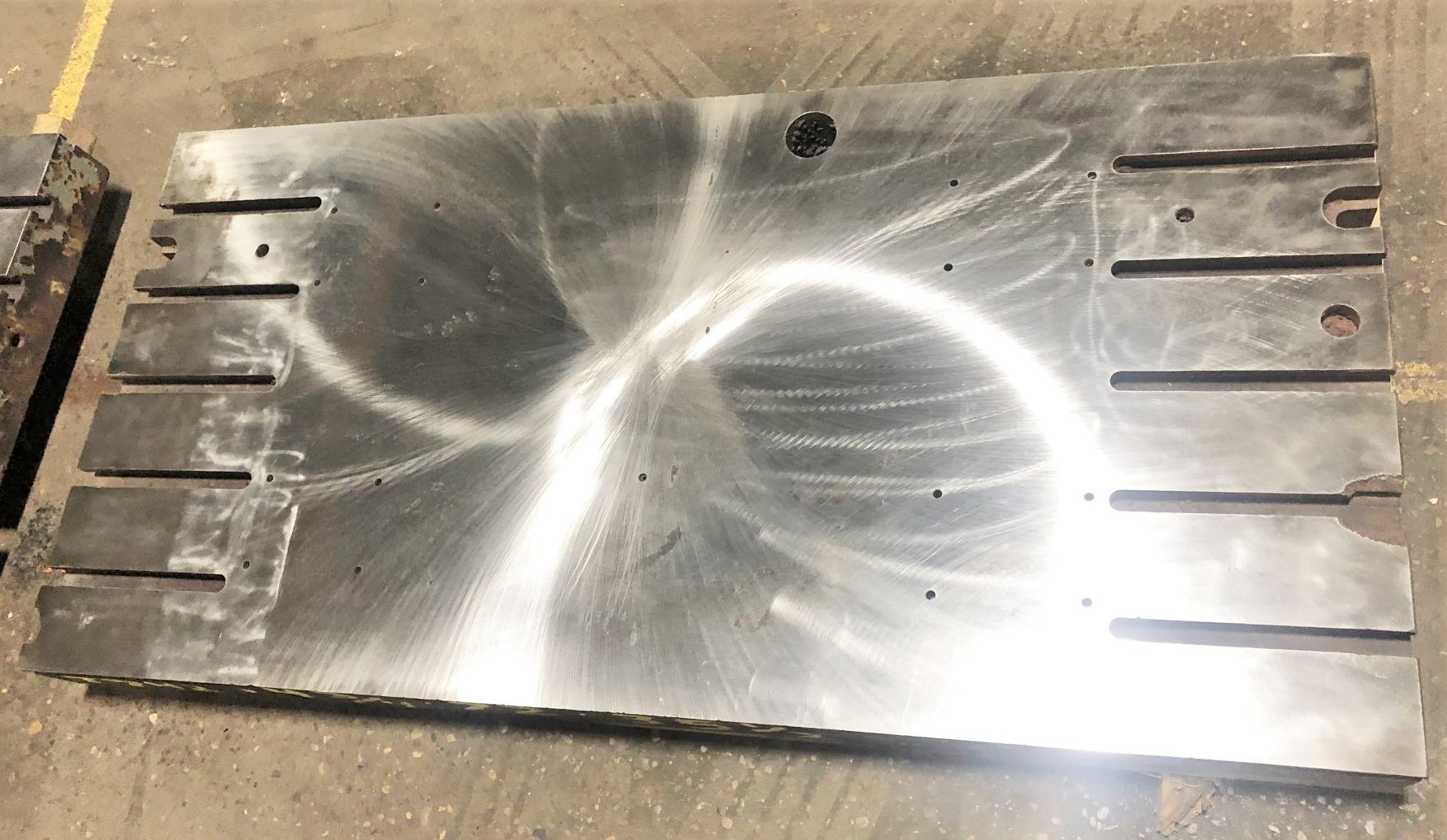 72" x 35.5" T Slotted Bolster Plate - 4.75" Thick - Image 2