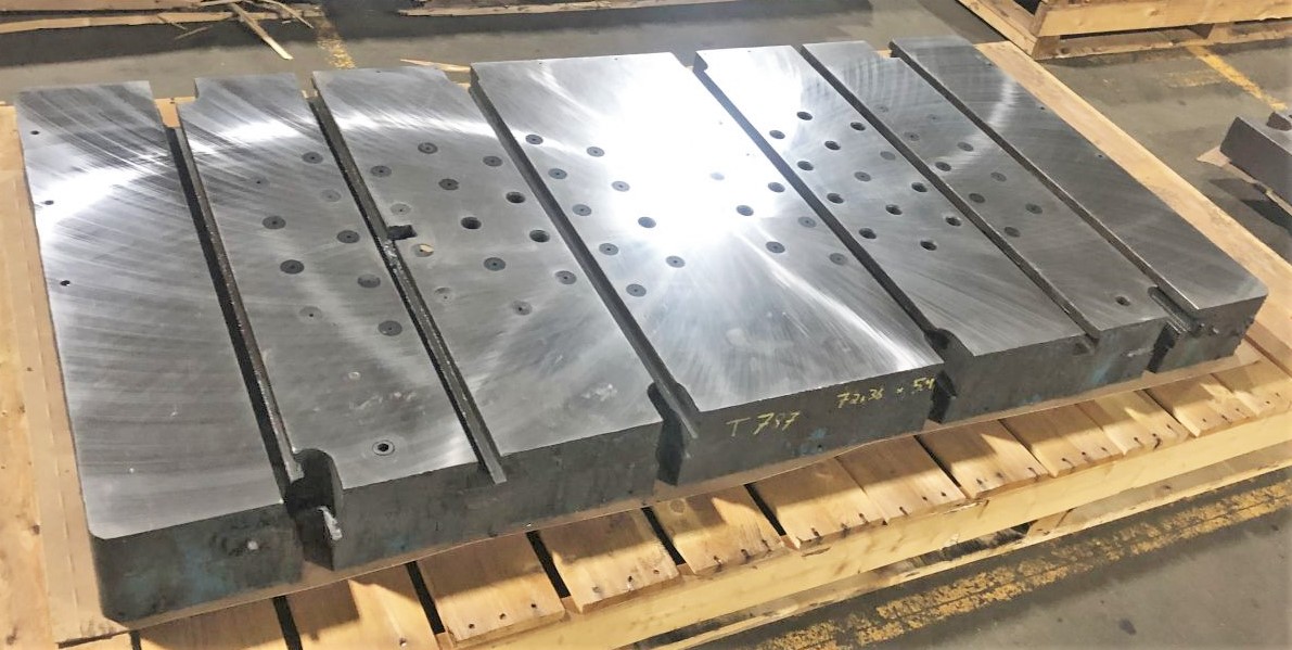 72" x 36" T Slotted Bolster Plate - 5.4" Thick