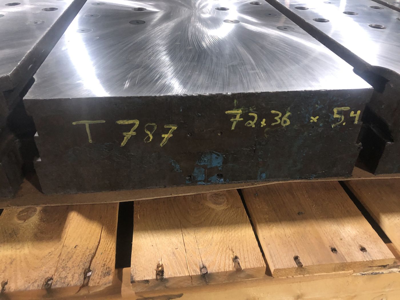 72" x 36" T Slotted Bolster Plate - 5.4" Thick - Image 3